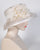 0746AYSP Audrey, sisal crown/sinamay brim, natural/white-silver