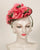 03883WY Whimsy, sinamay over Paglina braid base, Cerise pink with green