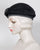 03975BBV Blocked Beret, velour finished felt, black