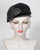 03975BBV Blocked Beret, velour finished felt, black