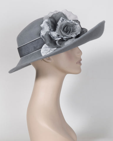 9302TNPH Tanya, dusty rose - Louise Green Millinery