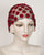 0407HB Headband, scarlet & black