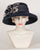 0431AYV Audrey, velour finished felt, black with mixed metals