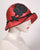 0505EESI Ellie, sisal straw, scarlet with black