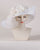 0525VGSP Virginia, sisal crown/sinamay brim, white with touch of pink