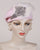 0534SBC Small Beret, cotton, pale pink with white