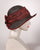 0538EESI Ellie, sisal straw, espresso brown with red