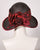 0538EESI Ellie, sisal straw, espresso brown with red