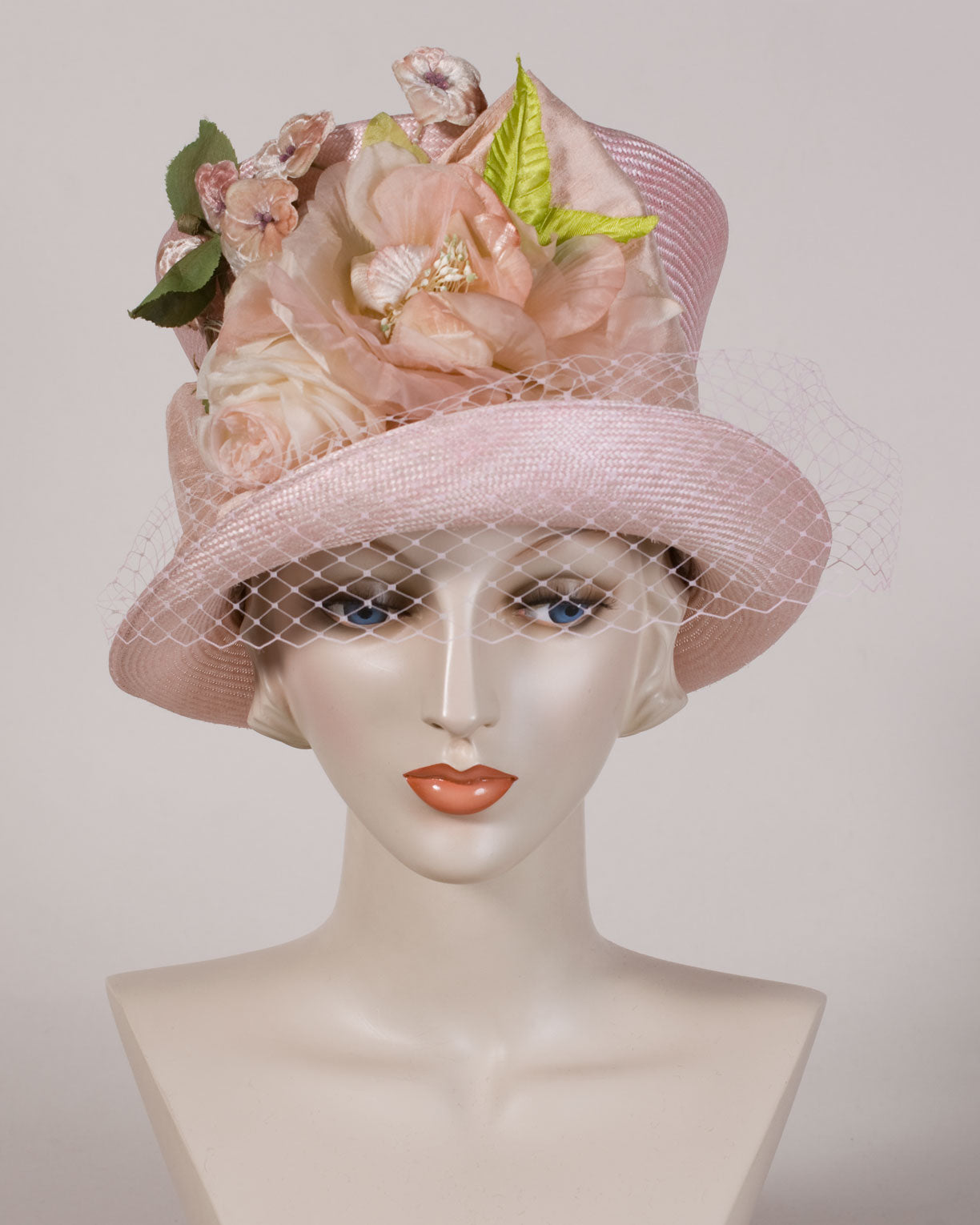5101KYSI Kelly, natural w/ black - Louise Green Millinery