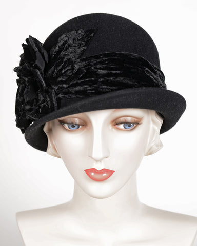 0656MLV Milly, velour, black