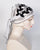 0721 Head Scarf, silk, white with black
