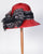 0724KNSI Karen, sisal, scarlet with black