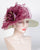 0756HLSP Helena, sisal crown/sinamay brim, burgundy/mint