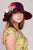0835HLV Helena, velour, burgundy with multi