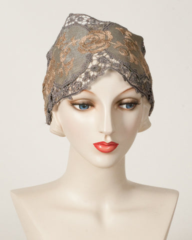 0929ELPS Elizabeth, Parisisal, light brown - Louise Green Millinery