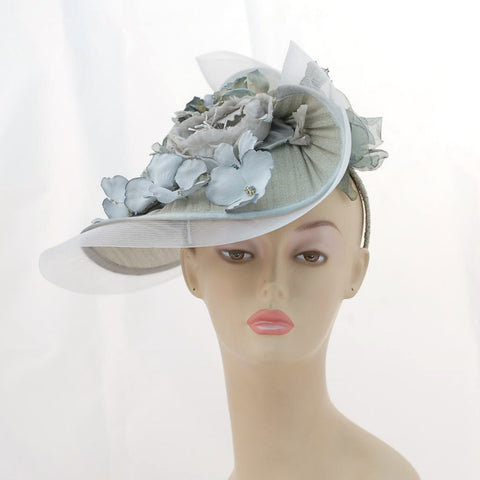 ZP3143FS Special Fascinator Q: Stormy Weather, seafoam