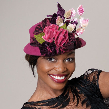 9302TNPH Tanya, dusty rose - Louise Green Millinery