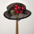 5177DHOW Doll Hat, taupe w/ scarlet