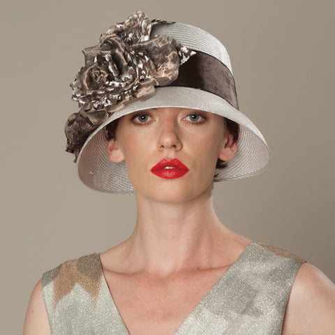 5217TNPS Tanya, silver grey w/ chocolate