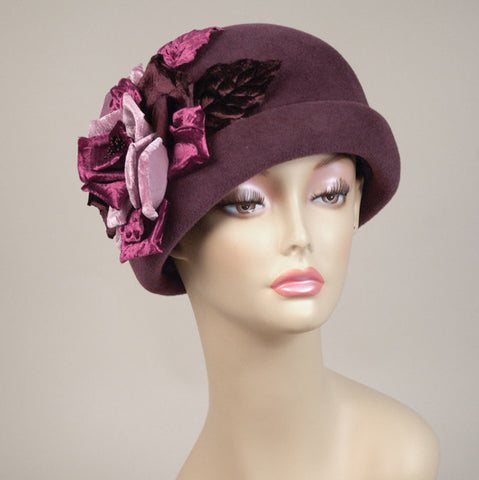 6246CCV 20's Cloche, plum