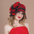 7222ADLS Andrea, scarlet with black