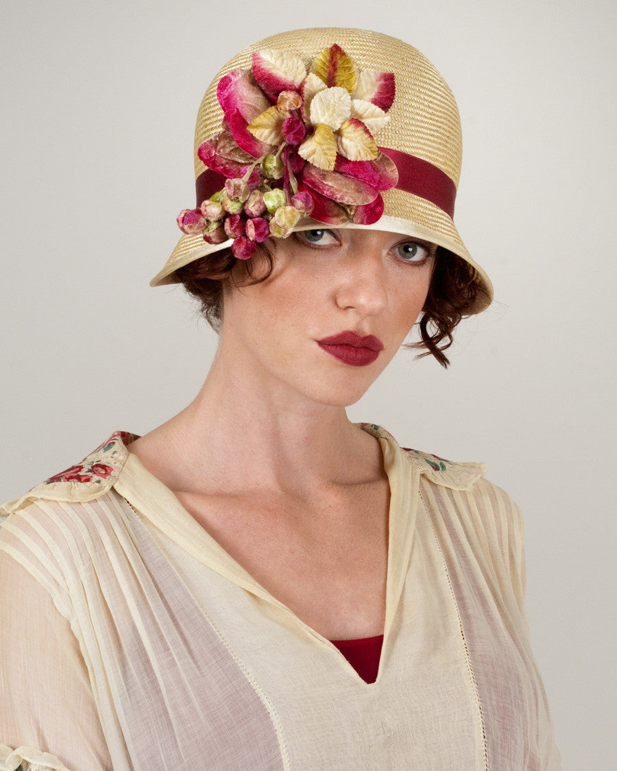 0929ELPS Elizabeth, Parisisal, light brown - Louise Green Millinery