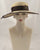 0995BR Boater, Straw braid, wheat with brown