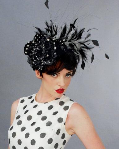 HB1214 HEADBAND, BLACK/WHITE