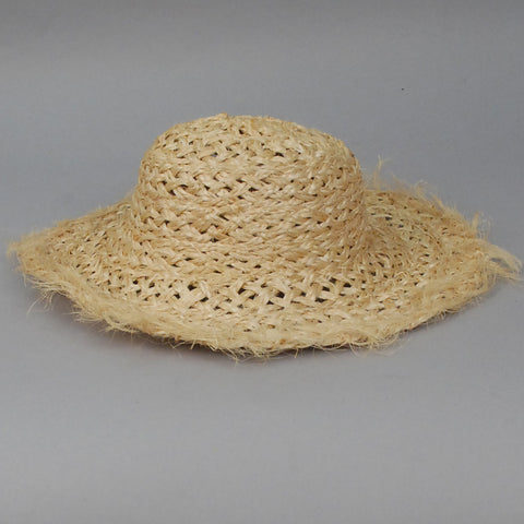 SAC102 Abacca Straw Capeline with Fringe, one dozen(12)