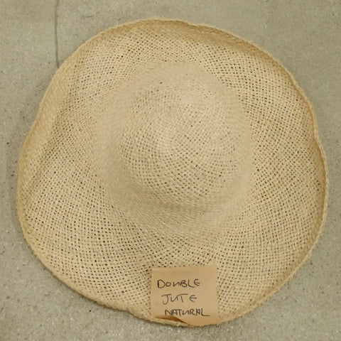 SJC202  Jute capeline, natural, basket weave, one dozen(12)