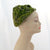 V985 Vintage: I.Magnin, green velvet braided toque, 22-22.5"