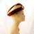 V992 Vintage: Vincent de Koven Original, velvet/silk satin beret, tan/burnt orange, 22"