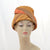 V994 Vintage: silk covered turban/toque, one size fits all