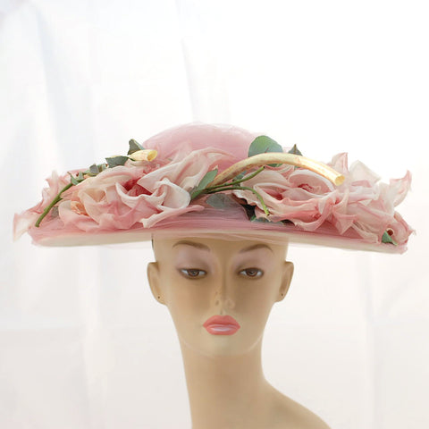 V999 Vintage: Rex Beverly Hills Made to Order, platter hat, one size fits all